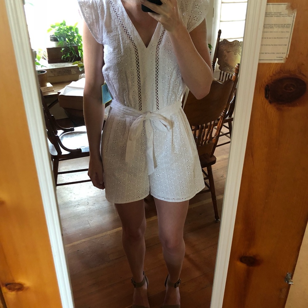 White cotton romper